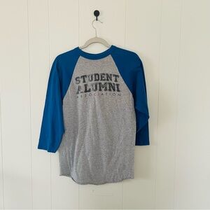 Augusta Sportswear Blue and Gray Raglan Tee